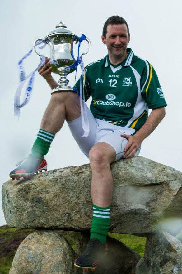 Brendan Cummins with his seventh All Ireland Hurling Poc Fada Championship Trophy
