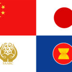 Asian Flag - Combined PR China, Japan, SAARC, ASEAN flags in one Asian Flag.