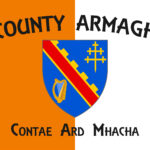 Flag of County Armagh is one of the traditional counties of Ireland and one of six counties that form Northern Ireland. Vector illustration