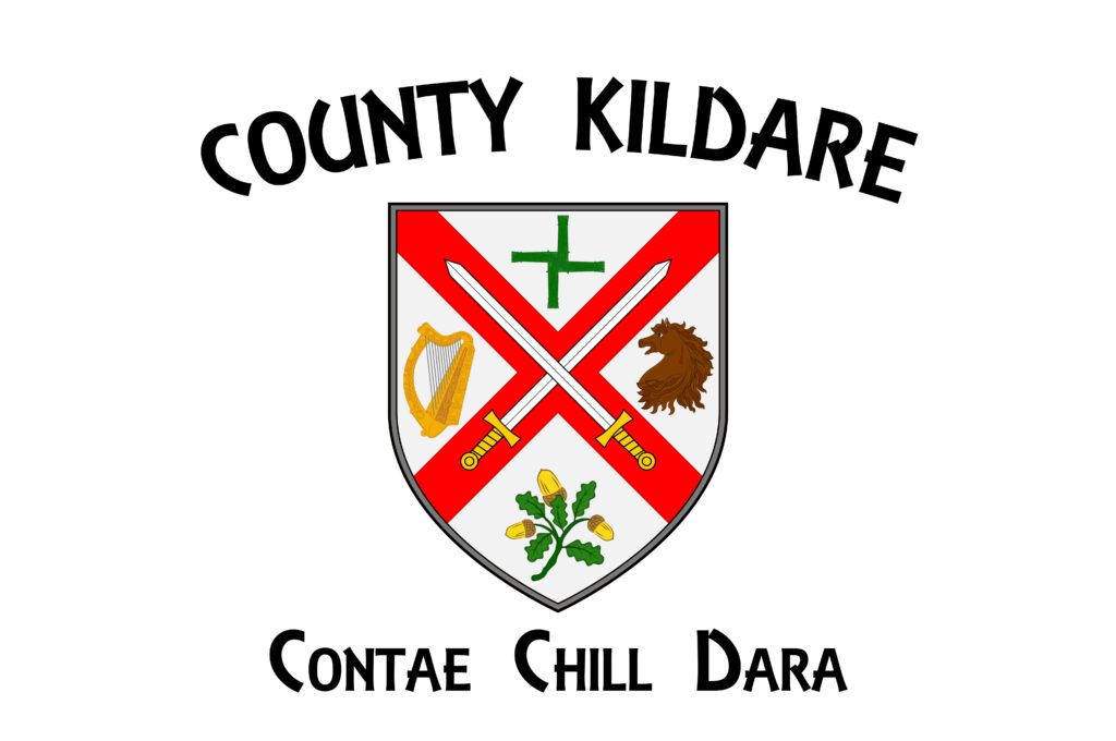 Flag of County Kildare is a county in Ireland. Vector illustration Copyright: diqu