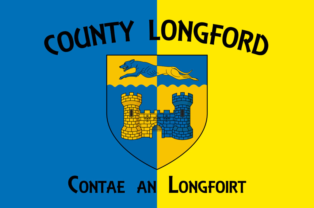 Flag of County Longford is a county in Ireland. Vector illustration Copyright: dique