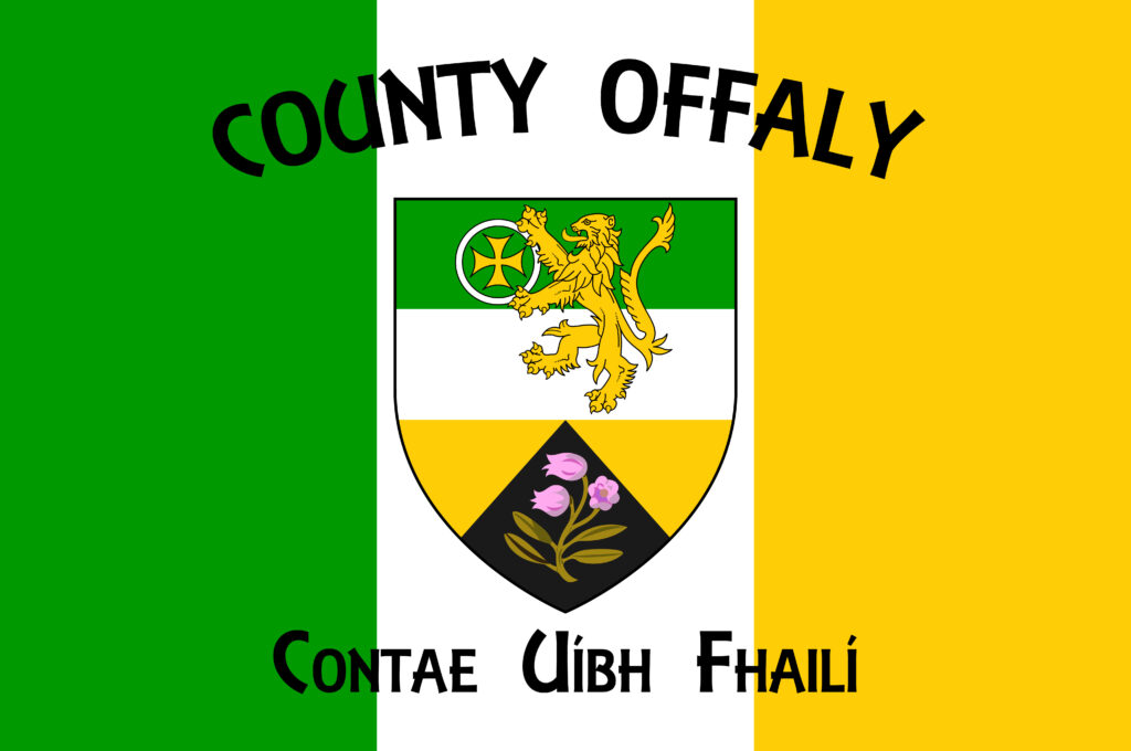 Flag of County Offaly is a county in Ireland. Vector illustration Copyright: dique