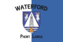 Flag of County Waterford is a county in Ireland. It is in the province of Munster and is part of the South-East Region. Vector illustration