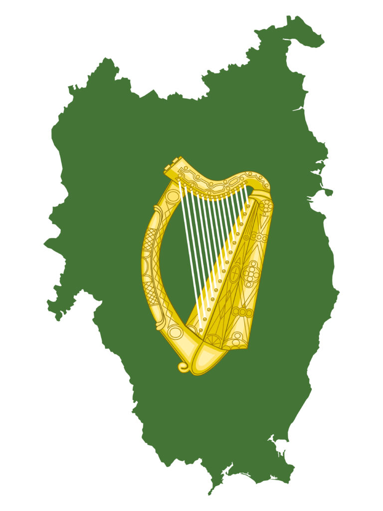 Map and Coat of Arms Withing of the Irish Province of Leinster